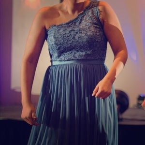 David’s Bridal Bridesmaid One-shouldered Dress